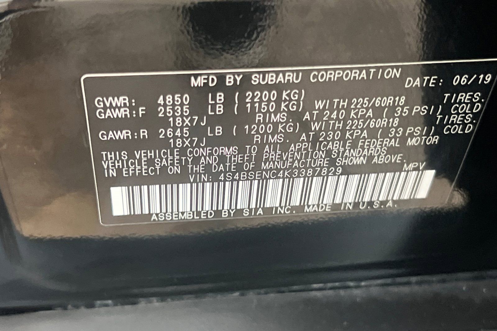 Used 2019 Subaru Outback 3.6R Limited AWD/4WD image 30