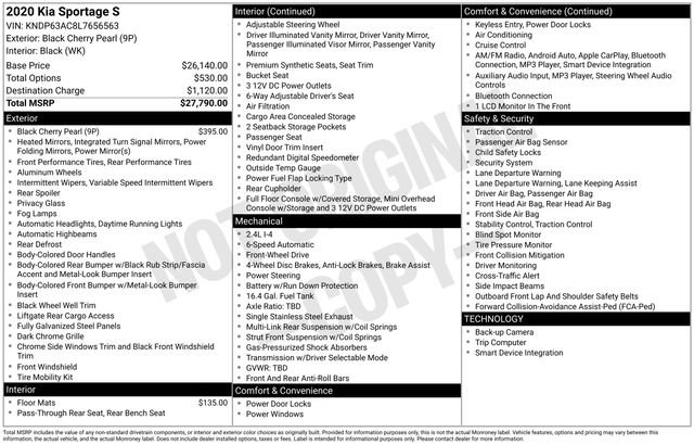 Used 2020 Kia Sportage S image 3