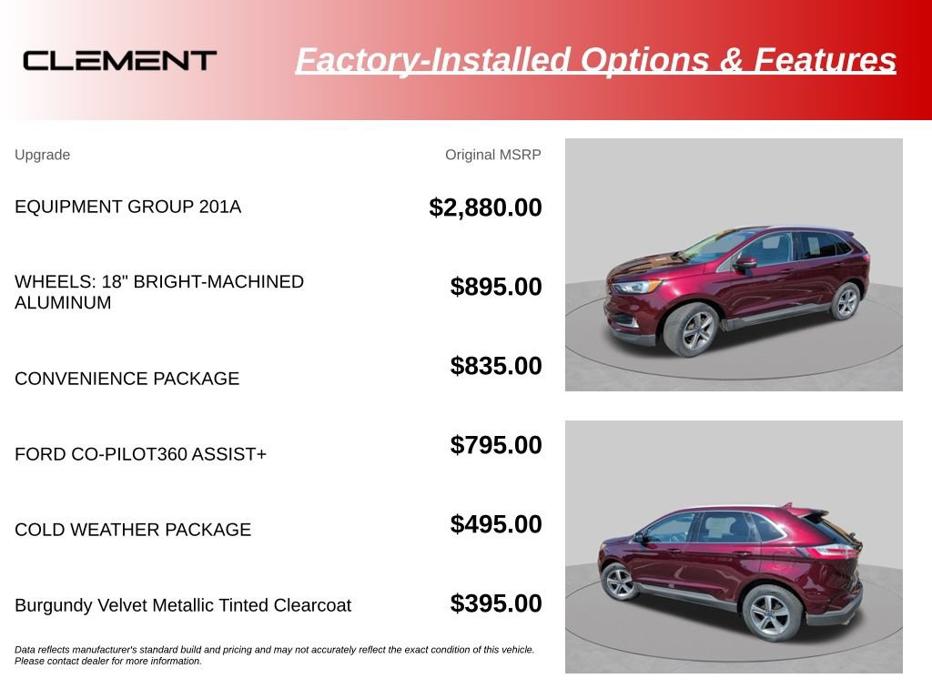 Used 2019 Ford Edge SEL w/ Equipment Group 201A AWD/4WD image 16