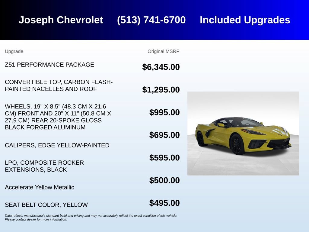 Used 2024 Chevrolet Corvette Stingray Preferred Conv w/ Z51 Performance Package RWD image 5