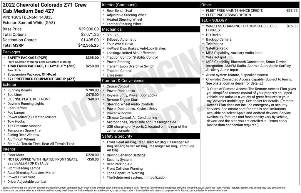 Used 2022 Chevrolet Colorado Z71 w/ Safety Package AWD/4WD image 13