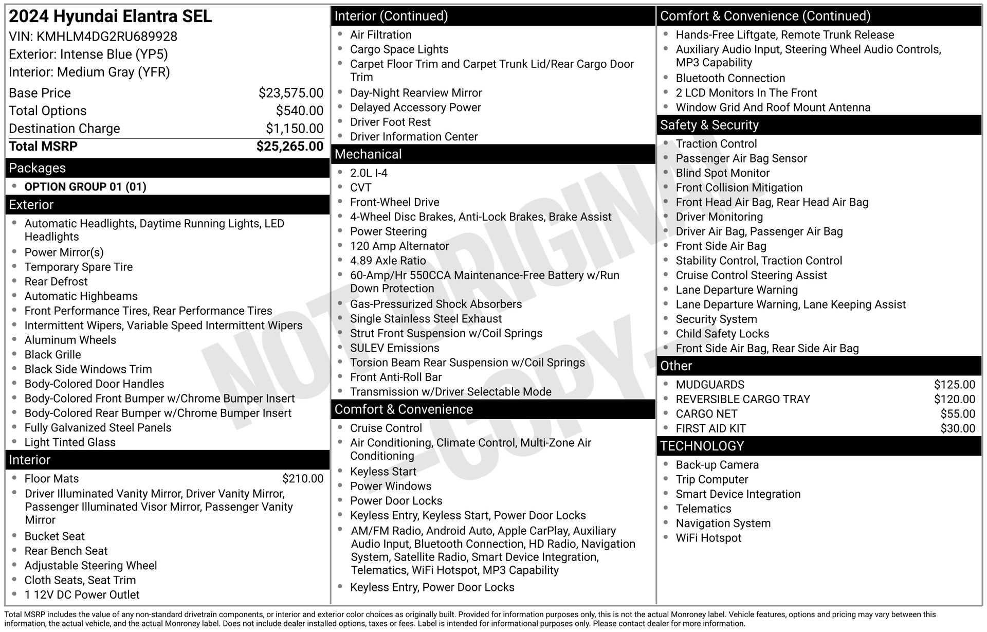 Used 2024 Hyundai Elantra SEL image 3