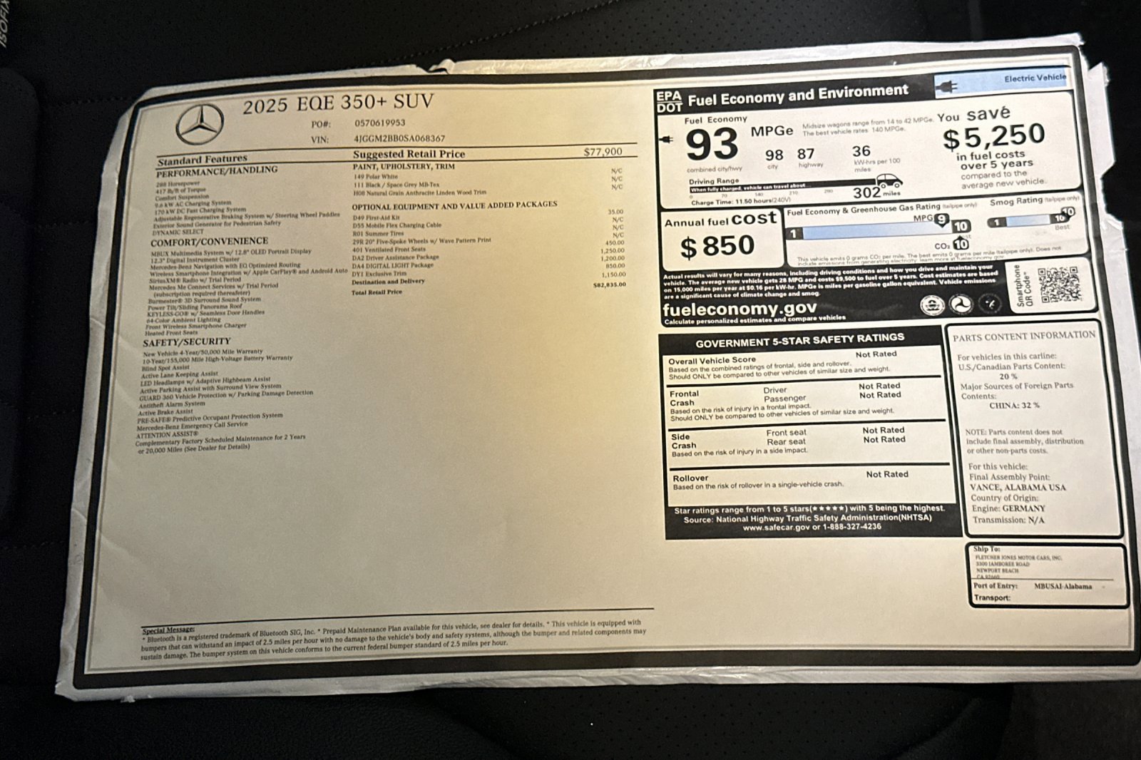 New 2025 Mercedes-Benz EQE 350+ SUV image 30