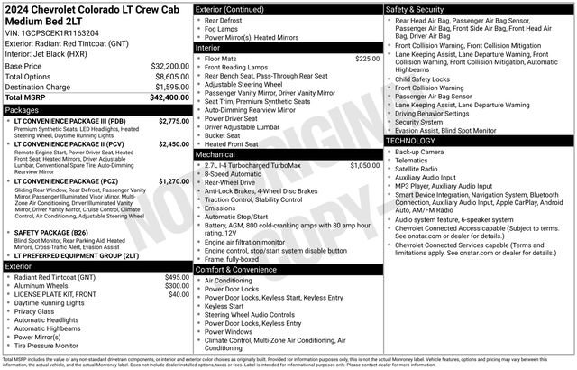 Used 2024 Chevrolet Colorado LT w/ LT Convenience Package III RWD image 32