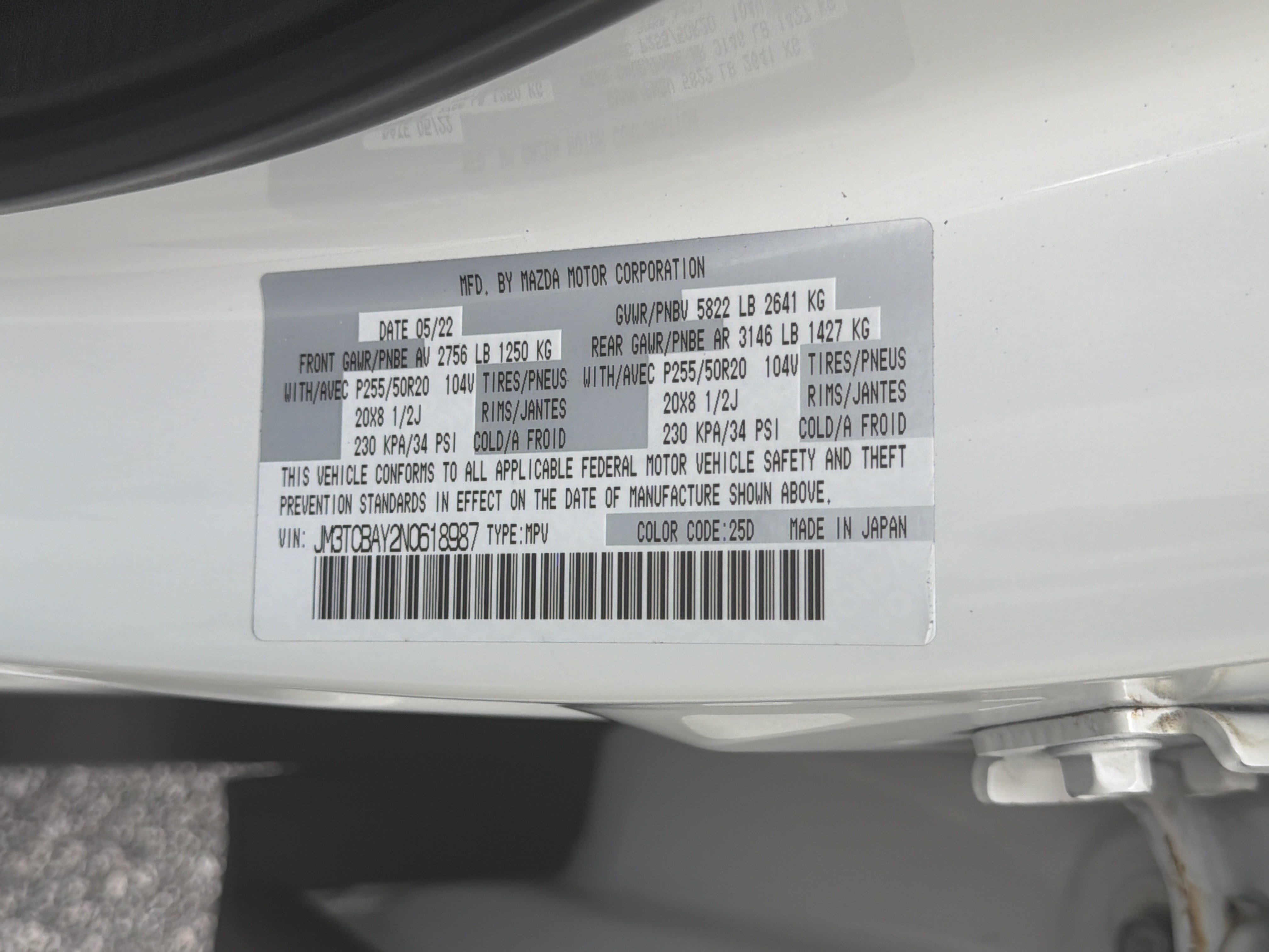 Used 2022 MAZDA CX-9 Touring Plus AWD/4WD image 40