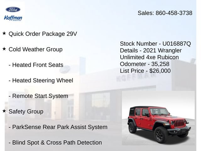 Used 2021 Jeep Wrangler Unlimited Rubicon 4xe w/ Cold Weather Group AWD/4WD image 5