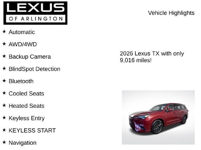 Certified 2026 Lexus TX 350 AWD w/ Technology Package image 8
