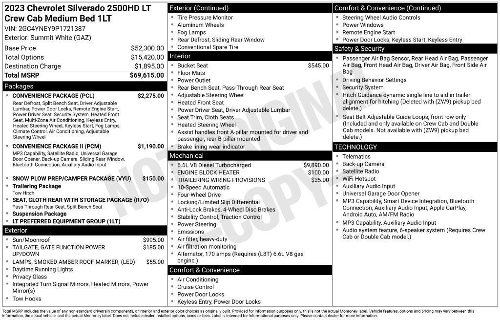 Used 2023 Chevrolet Silverado 2500 LT w/ Convenience Package AWD/4WD image 29