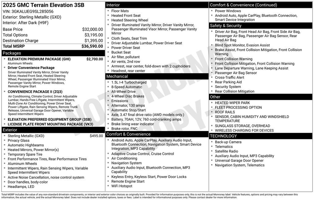 Certified 2025 GMC Terrain Elevation w/ Elevation Premium Package AWD/4WD image 38