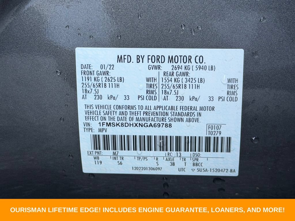 Used 2022 Ford Explorer XLT w/ Equipment Group 202A AWD/4WD image 34