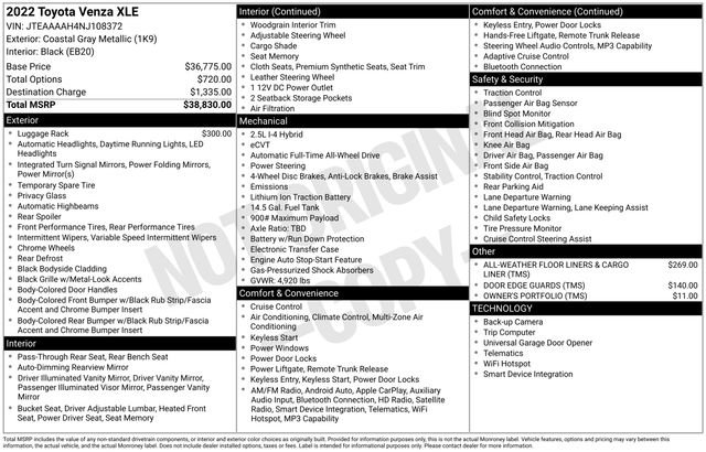 Used 2022 Toyota Venza XLE image 30