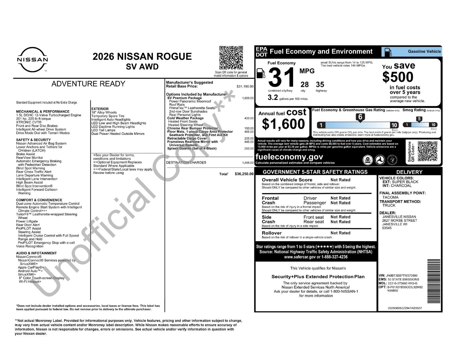 New 2026 Nissan Rogue SV w/ SV Premium Package image 38