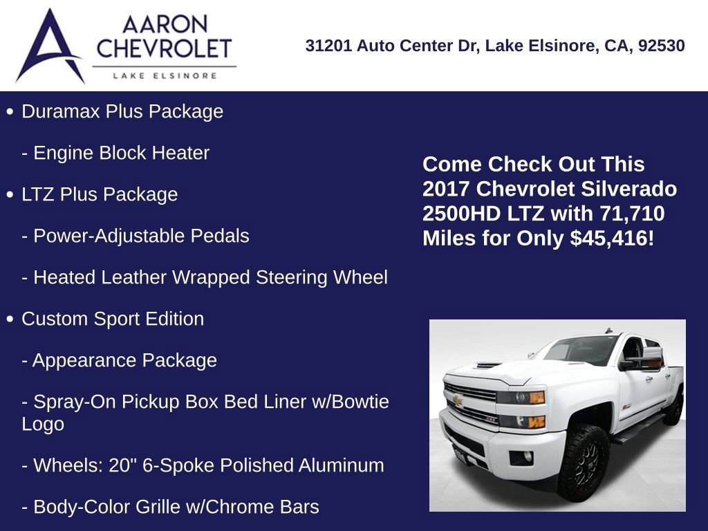 Used 2017 Chevrolet Silverado 2500 LTZ w/ Duramax Plus Package image 14