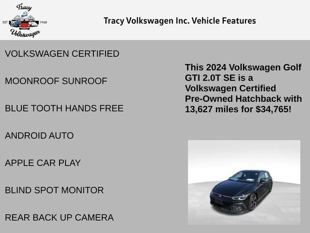 Certified 2024 Volkswagen GTI SE w/ SE Leather Seats Package image 6