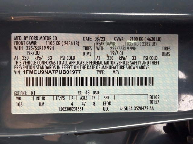 Certified 2023 Ford Escape ST-Line Select w/ Tech Pack #2 AWD/4WD image 25