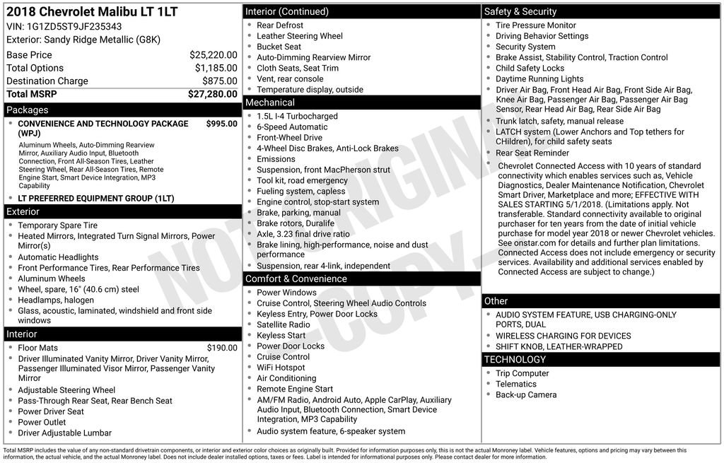 Used 2018 Chevrolet Malibu LT image 6