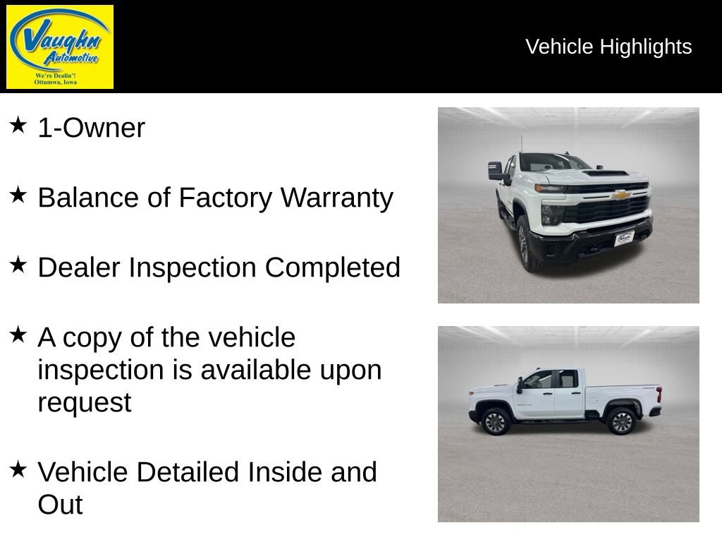 Used 2025 Chevrolet Silverado 2500 Custom w/ Custom Convenience Package AWD/4WD video 2