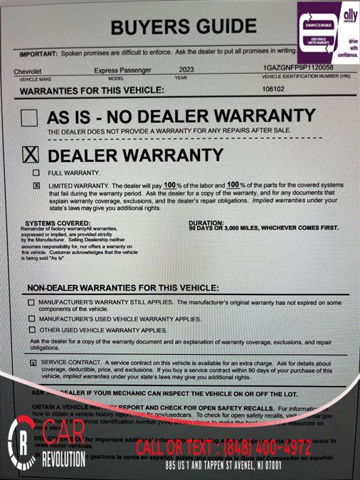 Used 2023 Chevrolet Express 3500 LS RWD image 10