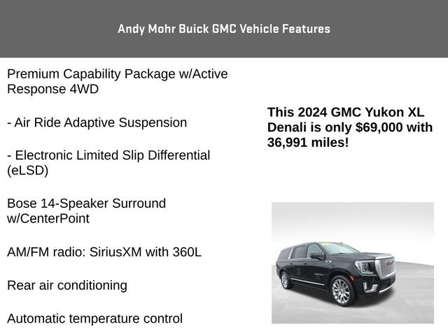 Used 2024 GMC Yukon XL Denali w/ Advanced Technology Package AWD/4WD image 12