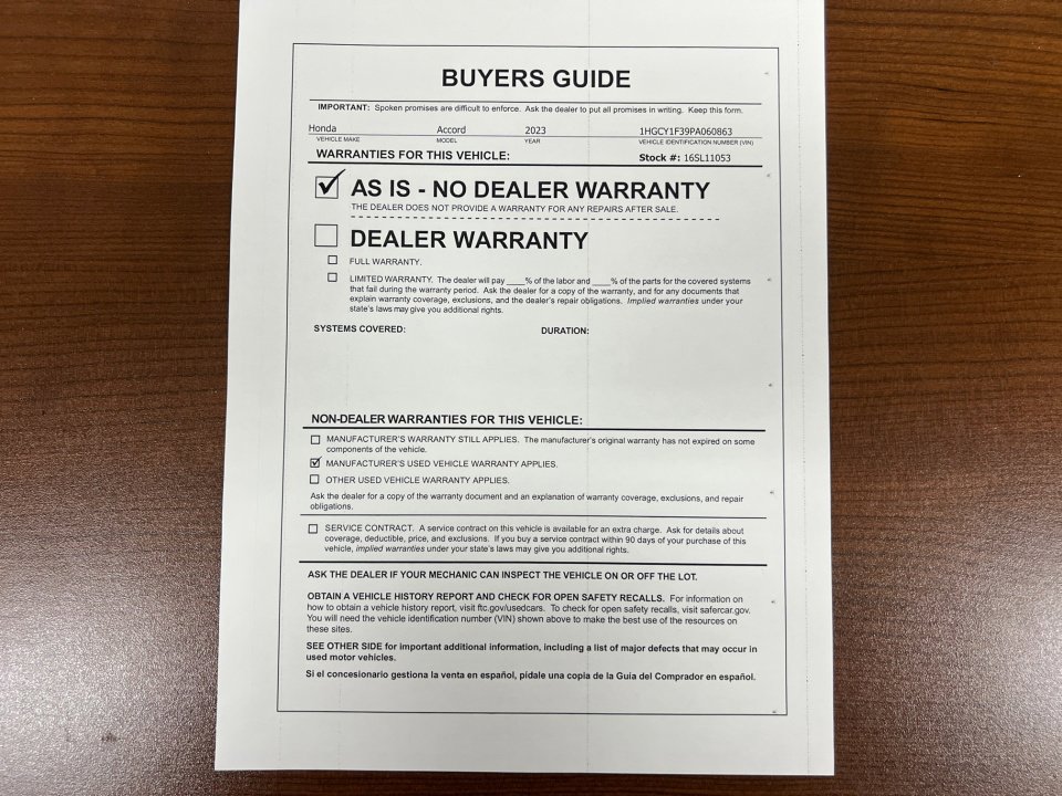 Used 2023 Honda Accord EX image 37