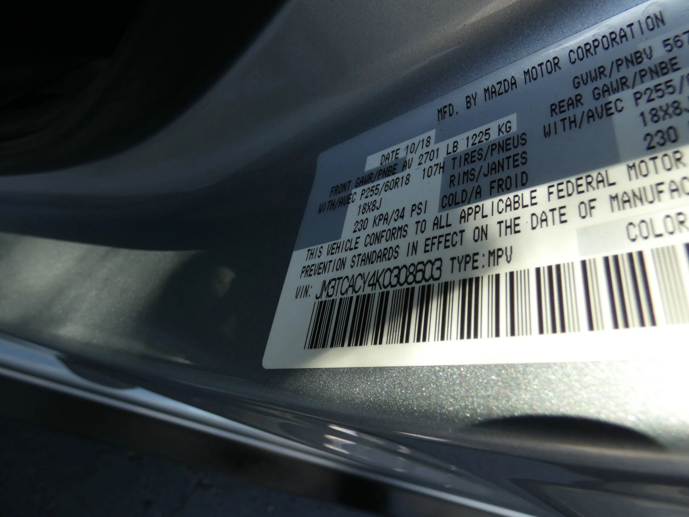 Used 2019 MAZDA CX-9 Touring image 47