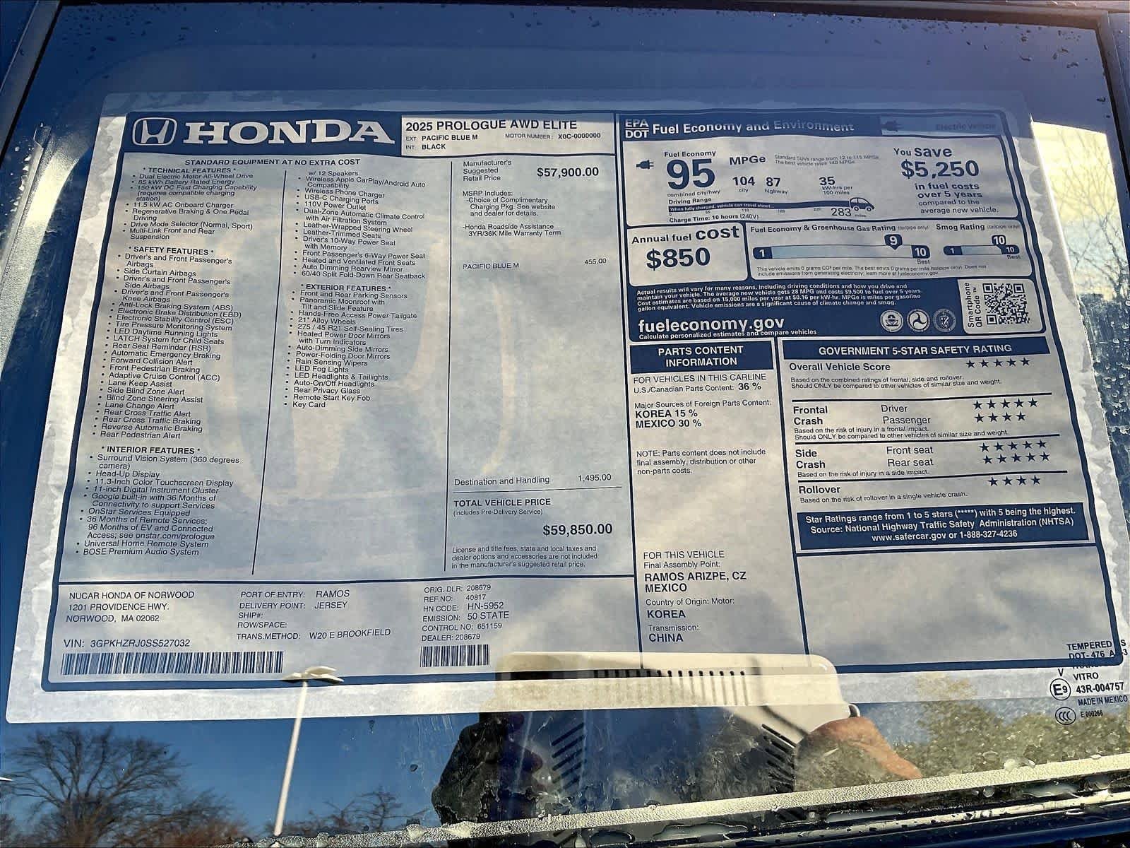 New 2025 Honda Prologue Elite image 18