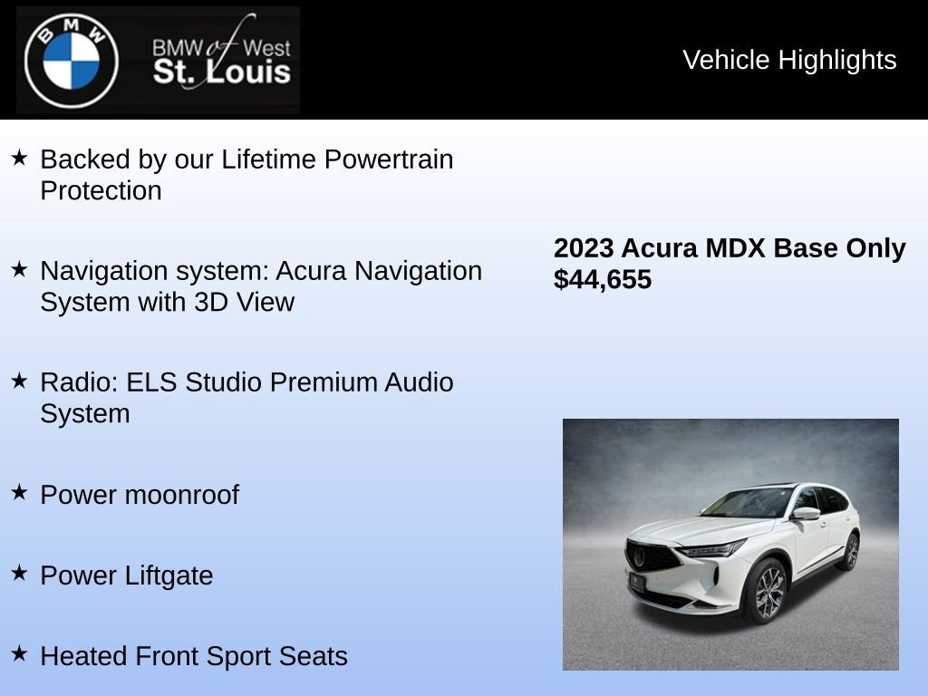 Used 2023 Acura MDX SH-AWD w/ Technology Package image 7