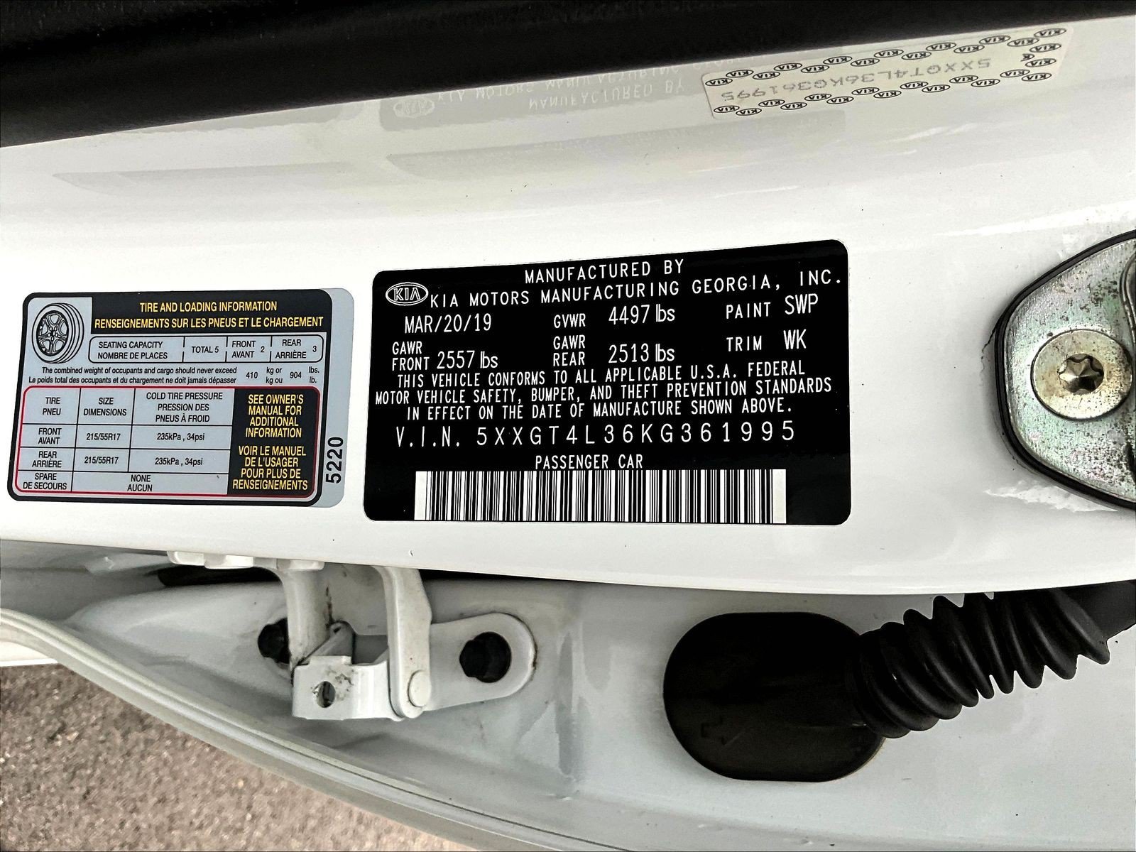 Used 2019 Kia Optima LX w/ LX 17" Wheel Package FWD image 19