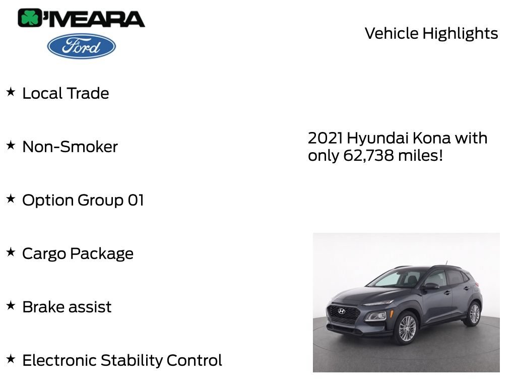 Used 2021 Hyundai Kona SEL w/ Cargo Package FWD image 7