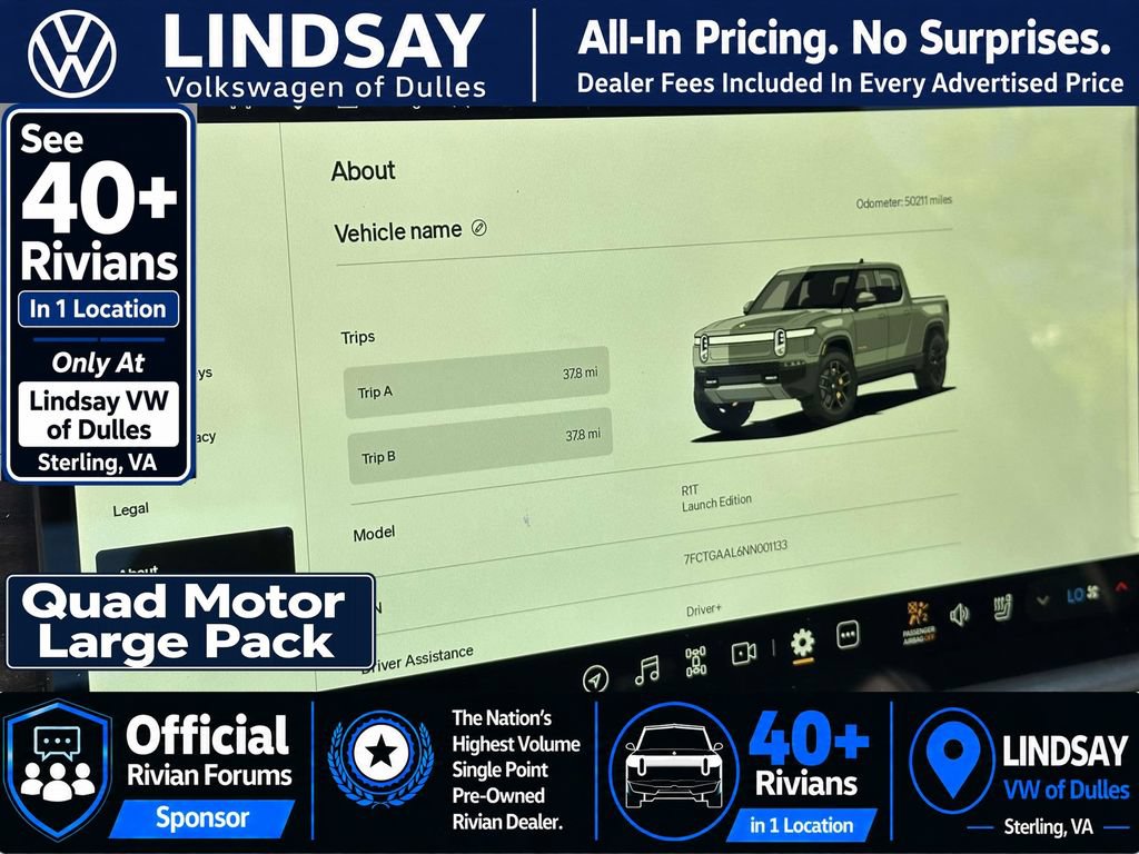 Used 2022 Rivian R1T Launch Edition AWD/4WD image 22