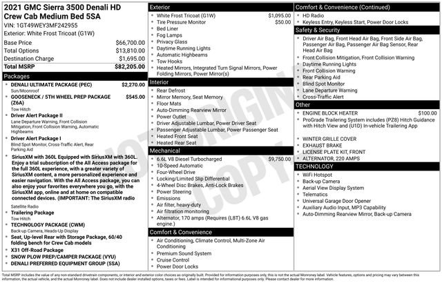 Certified 2021 GMC Sierra 3500 Denali w/ Denali Ultimate Package AWD/4WD image 13