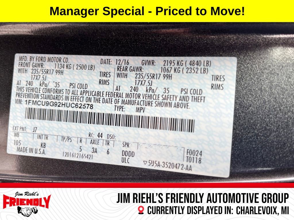 Used 2017 Ford Escape SE w/ Equipment Group 201A image 29