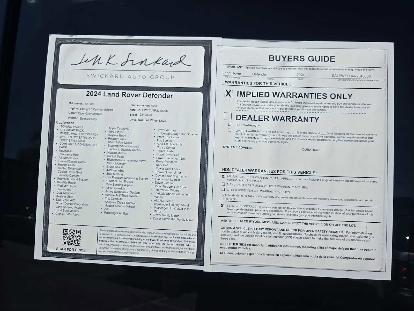 Certified 2024 Land Rover Defender 130 Outbound AWD/4WD image 13