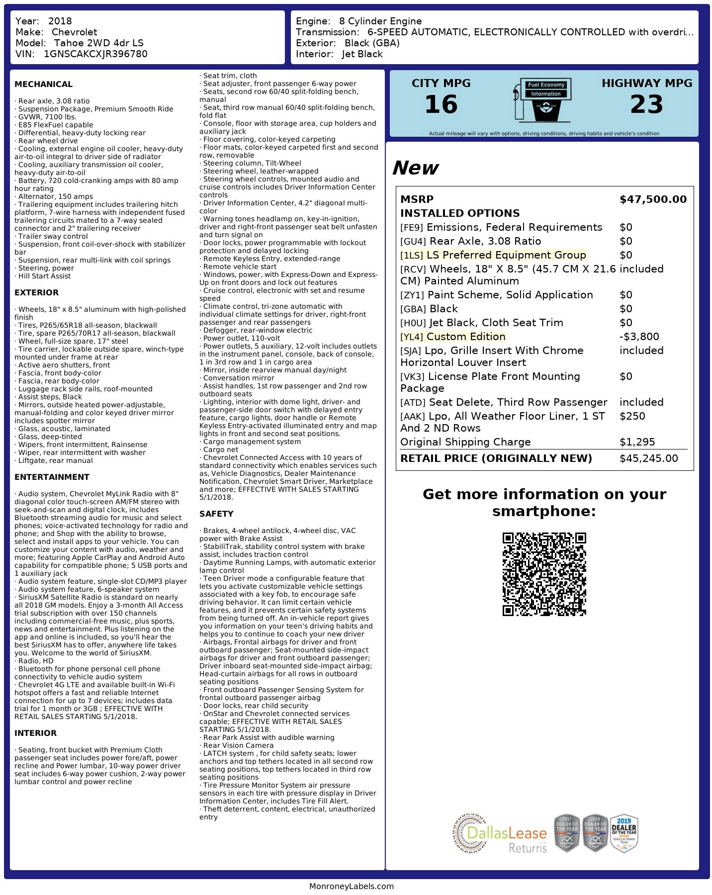 Used 2018 Chevrolet Tahoe LS image 3