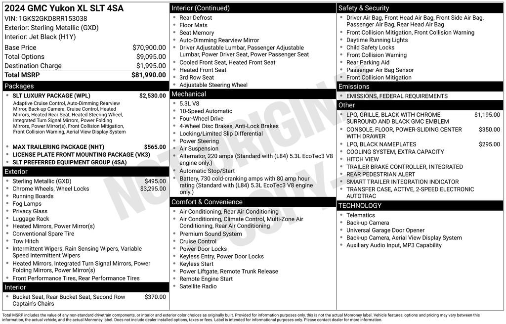 Certified 2024 GMC Yukon XL SLT w/ SLT Luxury Package image 36