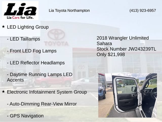 Used 2018 Jeep Wrangler Unlimited Sahara AWD/4WD image 7