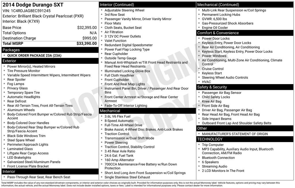 Used 2014 Dodge Durango SXT AWD/4WD image 15