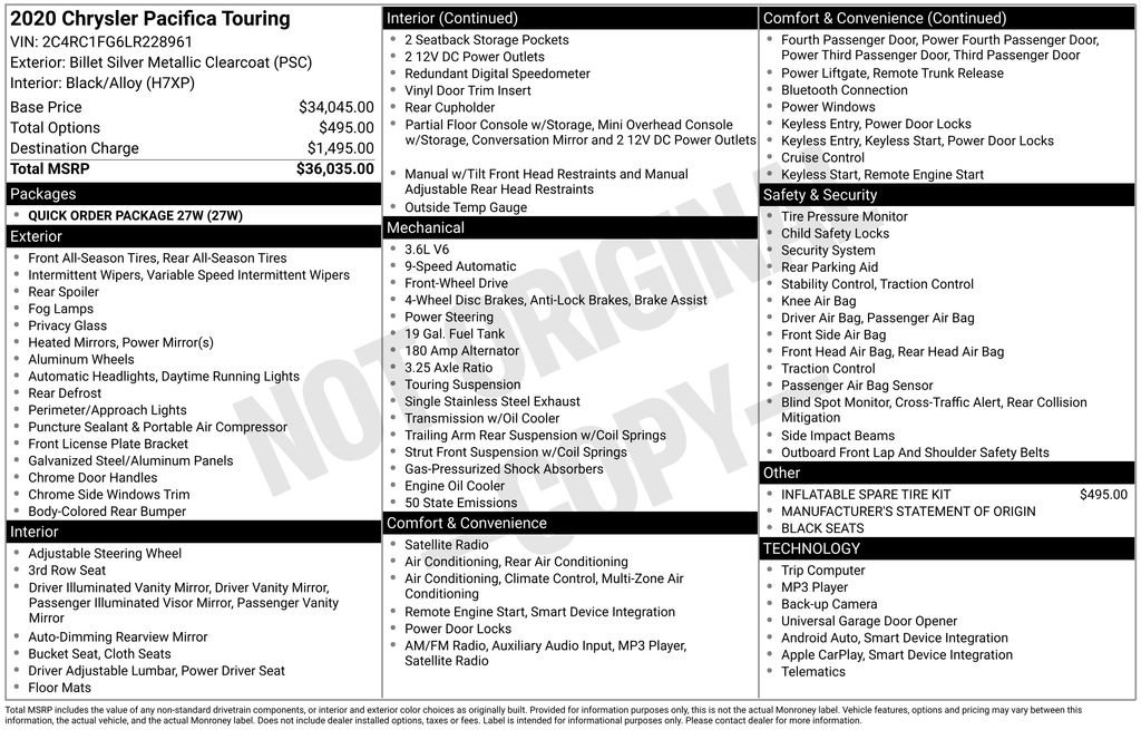 Used 2020 Chrysler Pacifica Touring image 46