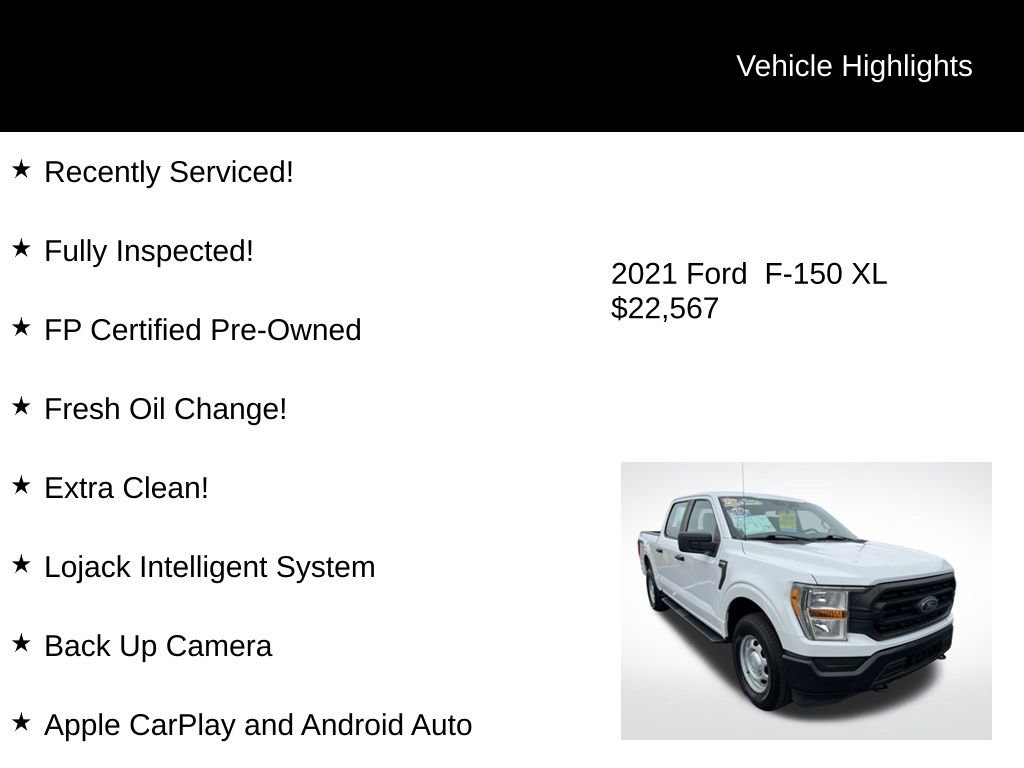 Used 2021 Ford F150 XL w/ Equipment Group 101A High image 2