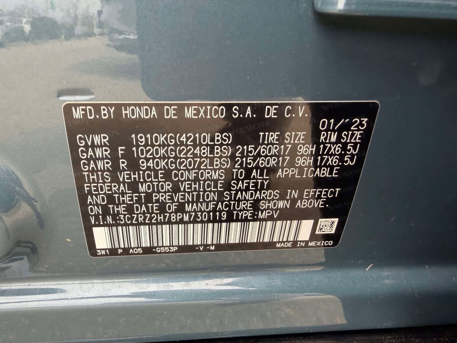 Used 2023 Honda HR-V EX-L image 17