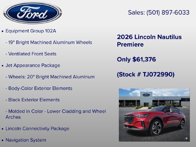 New 2026 Lincoln Nautilus Premier w/ Equipment Group 102A AWD/4WD image 12