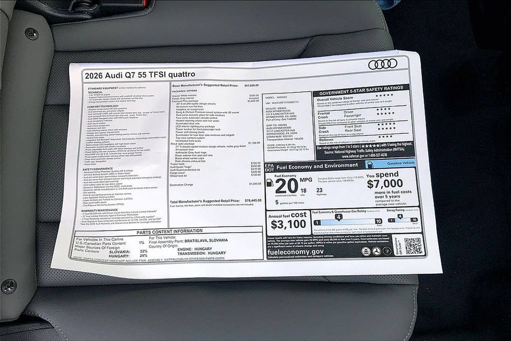 New 2026 Audi Q7 Premium Plus AWD/4WD image 18