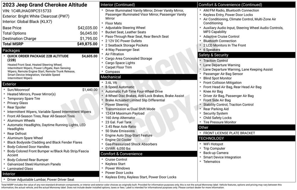 Used 2023 Jeep Grand Cherokee Altitude image 4