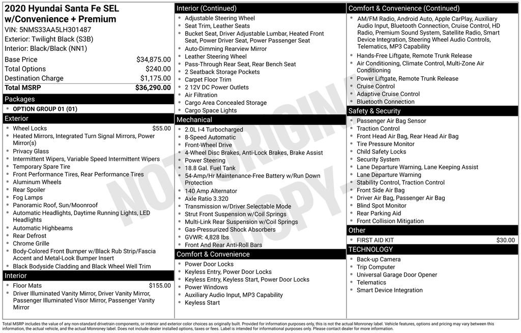 Used 2020 Hyundai Santa Fe SEL image 29