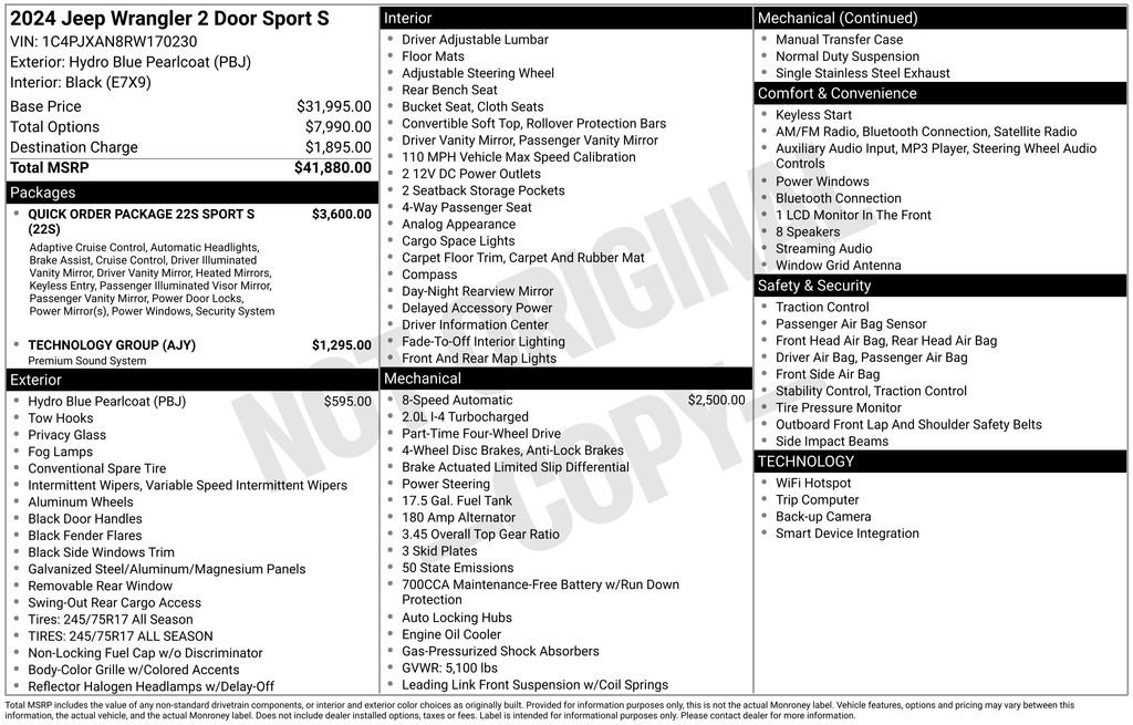 Used 2024 Jeep Wrangler Sport S image 27