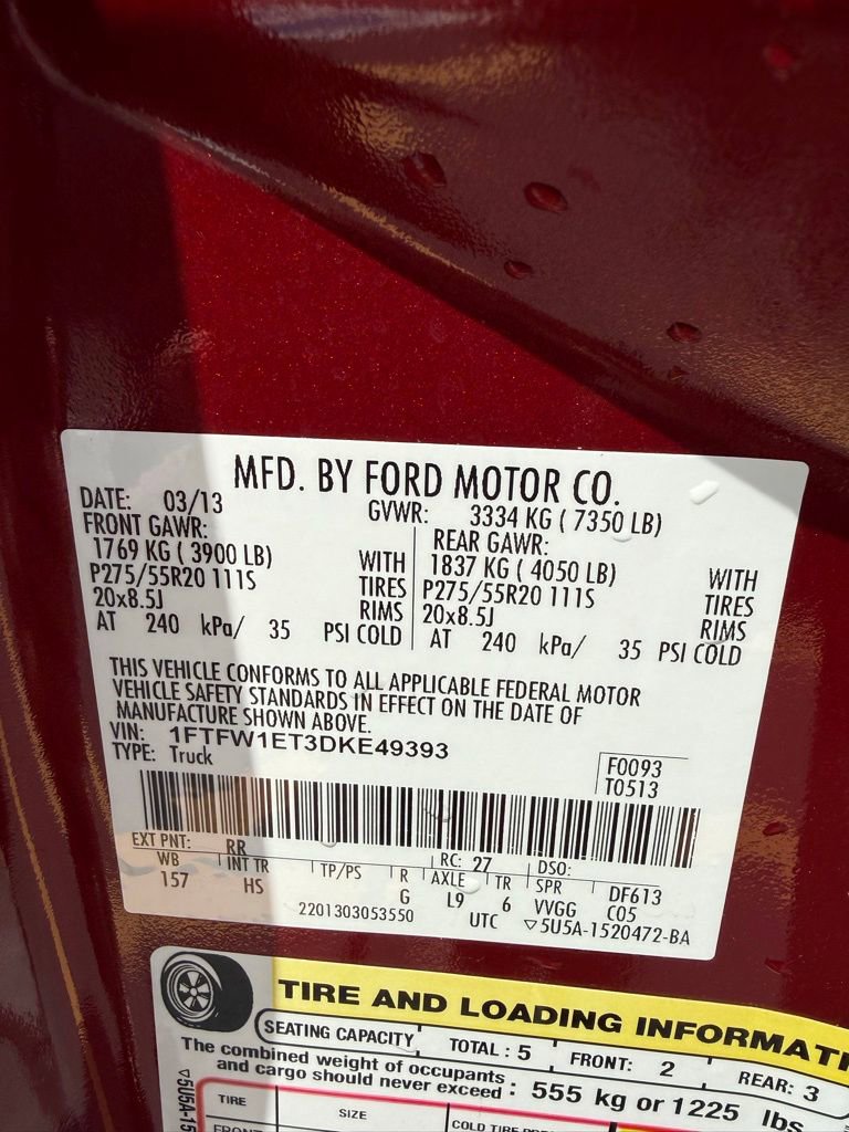 Used 2013 Ford F150 Lariat w/ Luxury Equipment Group AWD/4WD image 7