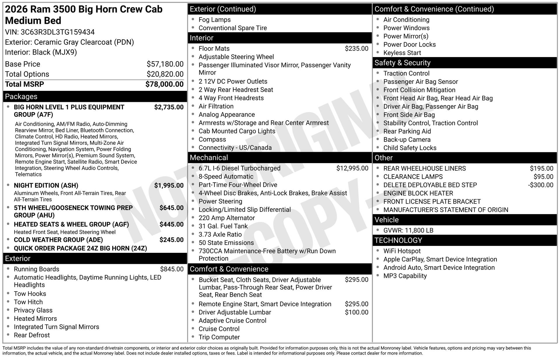 New 2026 RAM 3500 Big Horn image 3