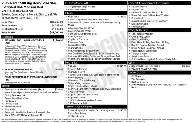 Used 2019 RAM 1500 Big Horn RWD image 7