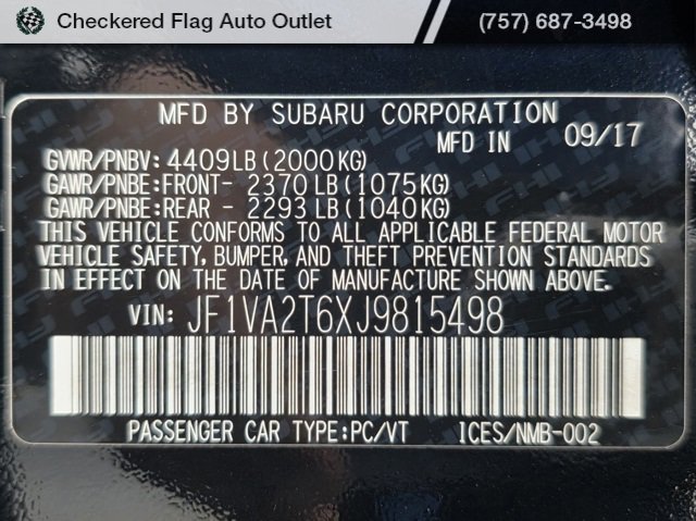 Used 2018 Subaru WRX STI Limited image 52