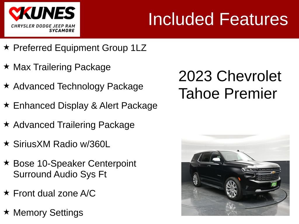 Used 2023 Chevrolet Tahoe Premier w/ Advanced Technology Package AWD/4WD image 3